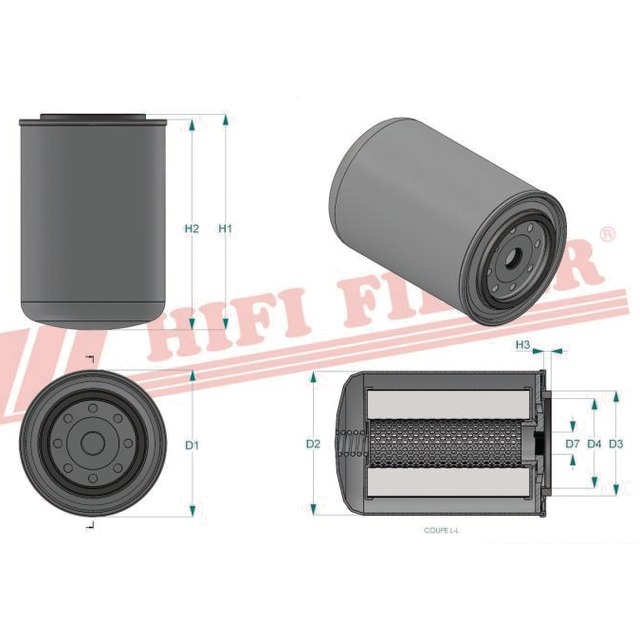Filtre Hydraulique SH 60120 Hifi Filter référence fournisseur HIFSH60120